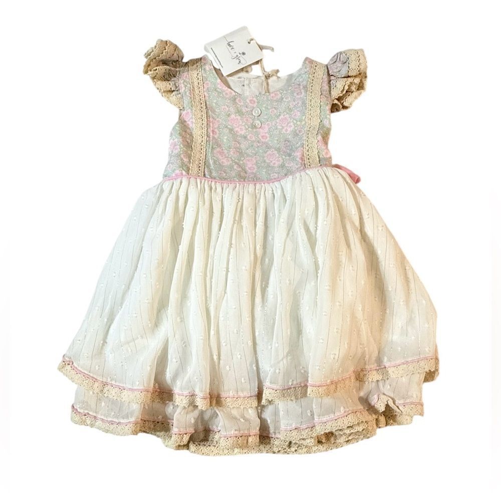 Love + Grow Floral Crochet Dress Size 4T NWT